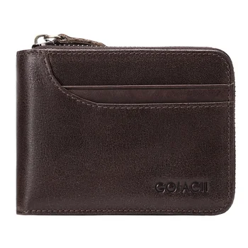 Кожаный бумажник с коротким верхом, кожаный бумажник для мелочи, водительское удостоверение, многофункциональный бумажник с отделением для карт, мужской