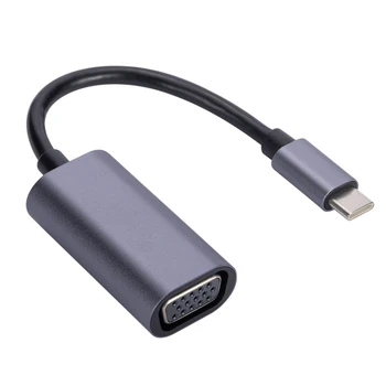 Видеокабель USB C-VGA для MacBook Air/Pro Адаптер видеокабеля USB-C D-Sub 10 Гбит/с Конвертер Адаптер Подключи и Играй Мобильный Телефон