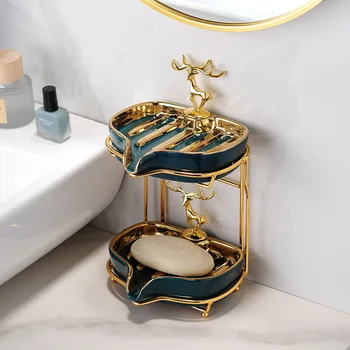Керамическая подставка для сливного мыла с металлическим кронштейном, мыльница в форме кита для умывания, столик для мытья, Ванная Комната, душ, Лоток для хранения, Контейнер для ГОРЯЧЕЙ ВОДЫ
