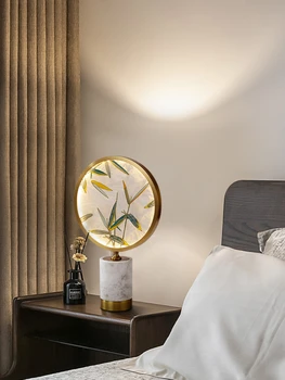Настольная лампа для спальни, настольная лампа для гостиной, дизайнерская прикроватная лампа в китайском стиле, настольная лампа цвета медной глазури