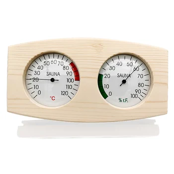 2 в 1 Березовый Деревянный Термометр Для Сауны Гигрометр Измеритель температуры В Сауне Измеритель Климата в Сауне Измерительный Гигрометр