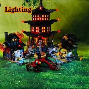 Комплект светодиодного освещения с дистанционным управлением для 70751 и 06022 temple of airjitzu building block bricks (только светильник без модели)