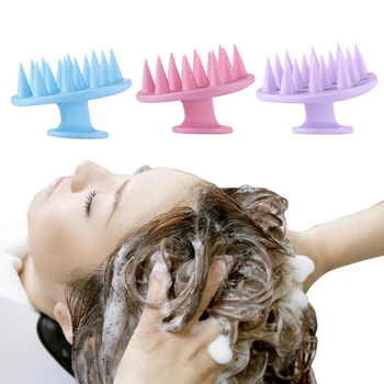 Силиконовый шампунь массажер для волос на коже головы шампунь массажная расческа для ванны массажная щетка для кожи головы массажер для волос щетка для душа гребень инструмент для ухода