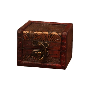 Ретро Деревянный ящик для хранения с крышкой Портативный Ящик для хранения Бытовой Портативный для путешествий в помещении на открытом воздухе Кемпинг Портативный