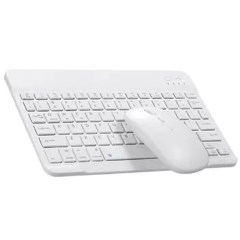 10-дюймовая портативная клавиатура BT, комбинированная мышь, 78 клавиш, Перезаряжаемая мини-клавиатура, Регулируемая мышь с разрешением 1600 точек на дюйм