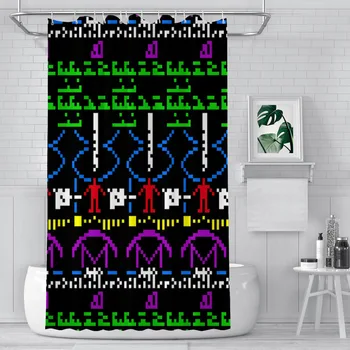 Сообщение Аресибо Занавески для душа в ванной комнате Alien ET Space Водонепроницаемая Перегородка Забавные Аксессуары для домашнего декора