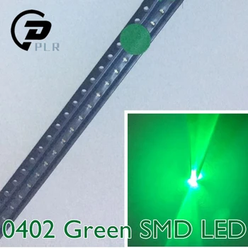 100шт 0402 1005 SMD светодиодный чип Зеленый для поверхностного монтажа SMT светодиодные лампы со светодиодной подсветкой
