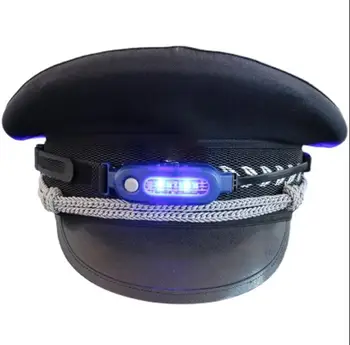 Светодиодная кепка дорожной полиции с 4 лампочками, предупреждающая о ночном стробоскопе
