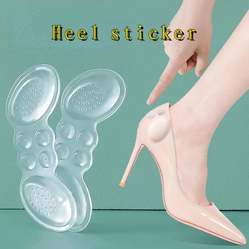 Силиконовые накладки Наклейки для женской обуви на высоком каблуке Утолщающий обезболивающий пластырь Вставки Аксессуары для обуви Almofada De Calcanhar