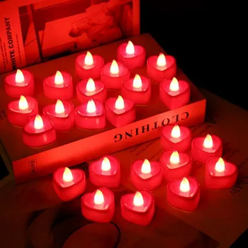Ночники для любви в форме сердца, декоративные электронные свечи для комнаты взрослых, романтический светильник для свадьбы, Дня Святого Валентина