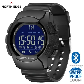 Мужские часы Военные водонепроницаемые 100-метровые спортивные часы NORTH EDGE, Армейские светодиодные цифровые наручные секундомеры для мужчин для IOS Android