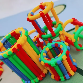 Набор строительных блоков Игрушки Монтессори, Блокирующий набор для творчества, соединяющий игрушки 