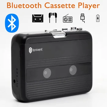 Мини-кассетный плеер Bluetooth Walkman Кассетный плеер Поддерживает вход/выход Bluetooth/FM-радио