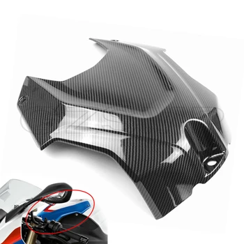 Защита крышки бака с рисунком из углеродного волокна для мотоцикла, подходит для BMW S1000RR, S 1000RR, S1000 RR 2019 2020
