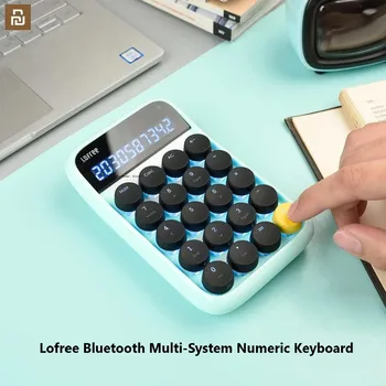 Мультисистемная цифровая клавиатура Lofree Bluetooth, совместимая клавиатура Micro USB с подсветкой, смарт-калькулятор емкостью 800 мАч