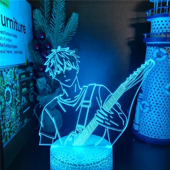 RITSUKA UENOYAMA GIVEN 3D LED Night Light С Питанием от USB Детская Атмосферная Настольная Лампа Подарок Для Малышей Аниме Декор Комнаты Изменение Цвета WT