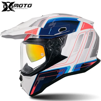 Мотоциклетный шлем, защитные откидные шлемы для скоростного спуска, Профессиональный мотокросс, Полнолицевой Casco Moto, Дышащий Бинокулярный S-3XL
