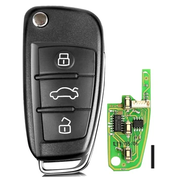 Для Xhorse XKA600EN Универсальный проводной брелок с дистанционным управлением, 3 кнопки для Audi A6 Q7, тип для ключа VVDI