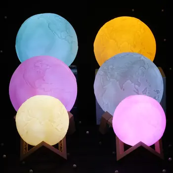 Земная Лампа 3D Декоративные Комнатные Игрушки для Детей Семья Друзья Подарки На День Рождения Красочные Ночные Огни Бар Фестиваль Хэллоуин