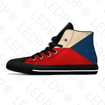 Национальный флаг Чешской Республики, Забавная модная крутая повседневная тканевая обувь с высоким берцем, легкие дышащие мужские и женские кроссовки с 3D принтом.