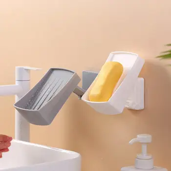 Держатель для мыла Удобная конструкция для слива, Противоскользящий наклонный держатель для мыла, защищающий от падения, для ванной комнаты
