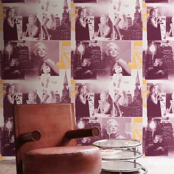 Обои с сексуальным плакатом Мэрилин Монро в стиле ретро, спальня, гостиная, отель, парикмахерская, Магазин одежды, Фоновые обои