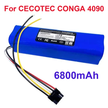Аккумулятор 6800 мАч для CECOTEC CONGA 4090, аксессуары для робота-пылесоса, Запасные Части