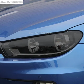 Восстановление защитной пленки для автомобильных фар, 2 предмета, Прозрачная черная наклейка из ТПУ для Volkswagen VW Scirocco 2008-2017, Аксессуары