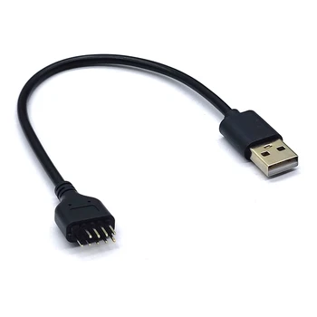 НОВЫЙ USB-разъем USB-удлинитель USB2.0 к 9-контактному соединителю 9-контактный разъем к внешнему разъему USB A Материнская плата ПК Внутренний кабель для передачи данных