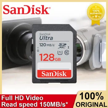 SanDisk Ultra SD Card Оригинальная 32G 64GB 128GB 256GB Full HD Видеокарты Памяти C10 U1 Флэш-Карты Для Съемки HD-Видео Камерой