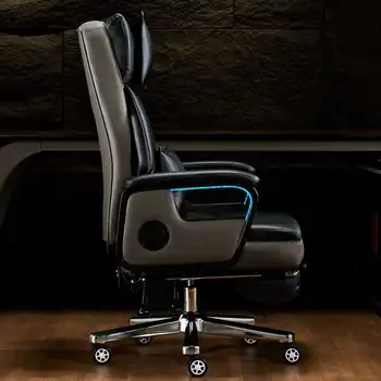 Хит продаж, компьютер со стальной ножкой, удобный, сидячий, офисный стул, кожаный босс, спинка, диван, массажный, киберспортивный стул