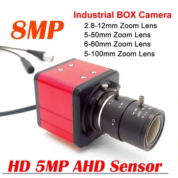 Промышленная 4K 8MP AHD Камера HD 5MP CCTV Security AHD Box Камера С 5-50 мм 2,8-12 мм 6-60 мм Переменным Фокусным Расстоянием с Ручным Зумом