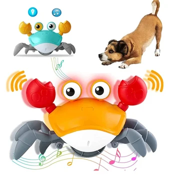 Электрические игрушки для собак, игрушка-краб с автоматическим побегом, умные игрушки для собак, для дрессировки собак, самодвижущиеся игрушки для щенков, принадлежности для интерактивных игр в помещении