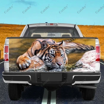 тигр свирепое животное Автомобильные наклейки модификация заднего хвоста грузовика покраска подходит для упаковки боли в грузовике аксессуары наклейки