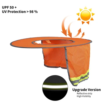 Летняя защитная каска, солнцезащитный козырек, защитный козырек для шеи, защита от солнечных ожогов для строителей