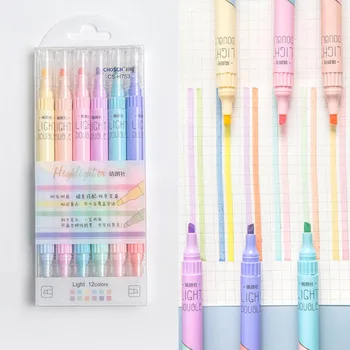 6 Упаковок двуглавых двухцветных маркерных ручек с разглаживающими чернилами для детей и взрослых