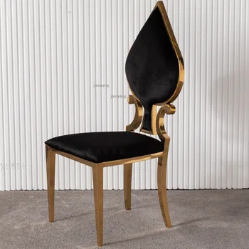 Обеденный стул Accent из нержавеющей стали Модные Гостиничные Металлические Обеденные стулья Современная Легкая Роскошная Переносная мебель Stoelen Nordic YX