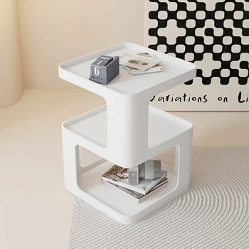 Квадратные Белые Журнальные Столики Nordic Clear Standing Для Прихожей Журнальный Столик Для Завтрака Дизайн пола Basse De Salon Офисная Мебель