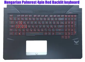 Венгерская 4-контактная клавиатура с красной подсветкой для Asus FX705G, FX705GM, FX705GE, FX705D