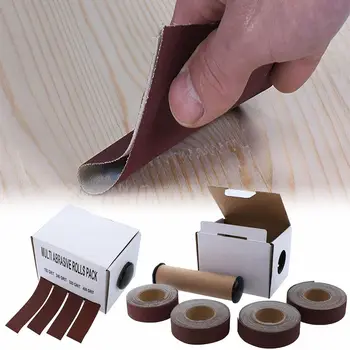 Шлифовальная лента для полировки металла, стекла, дерева, Абразивная наждачная бумага, наждачная бумага для вытяжки, набор вращающихся инструментов с дозатором