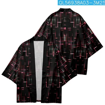 Уличная одежда, кардиган с принтом, рубашка-кимоно, японские традиционные Женские хаори, мужские пляжные Юката, Азиатская одежда