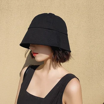 Однотонная широкополая шляпа с защитой от ультрафиолета, солнцезащитный козырек, универсальная рыболовная кепка для женщин, летние складные женские солнцезащитные шляпы для улицы