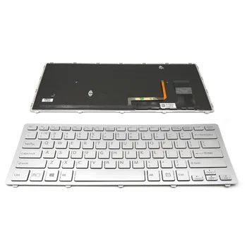 Новая Клавиатура для ноутбука Sony VAIO SVF14N11CXB SVF14N13CXB SVF14N13CXS SVF14N15ST SVF14N16CXB Серебристая С Подсветкой 149263721US
