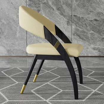 Роскошный обеденный стул из массива дерева в стиле постмодерн, простая мебель для переговоров в кафе и гостиной Muebles