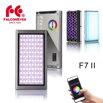 Встроенное видео-освещение Falcon Eyes F7 II RGB мощностью 12 Вт с управлением приложением, магнитная светодиодная заполняющая лампа с режимами эффектов сцены с ячеистой сеткой