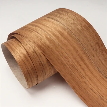 Натуральный Африканский тиковый шпон с прямым зерном для мебели около 18 см x 2,5 м 0,25 мм Q / C
