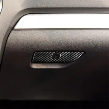 Ручка ящика для хранения левого руля автомобиля Декоративные наклейки с водонепроницаемым рисунком из углеродного волокна, совместимые с 13-19 Explorer