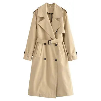  Женский модный тренч с блестками, шикарная зимне-осенняя повседневная длинная ветровка, женская верхняя одежда с карманами, тренч-пальто