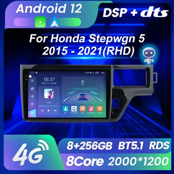 M6 Pro Plus 2KX1200 Carplay Автомобильный стерео Android 12 GPS 4G BT5.1 DSP DTS Для Honda Stepwgn 5 2015-2021 RHD Автомобильный Радиоприемник Мультимедиа