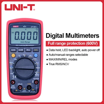 Цифровой мультиметр с автоматическим диапазоном UNI-T Ручной True RMS NCV 6000 Граф Вольтметр Тестер температуры серии UT139